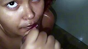 Passionate Brazilian Couple Bathroom Fuck Craves Mouth Cumshot