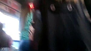 Wow, watch that huge ass shake in HD upskirt outdoors!