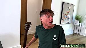 Resist Cumming Inside Natural Stepsis Valentina Nappi's Tight Reality Creampie