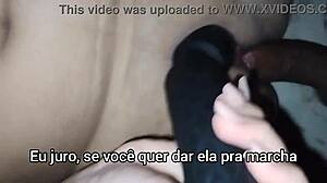Brazilian amateur taunts American guy for failing to make her cum calling him a cuckold