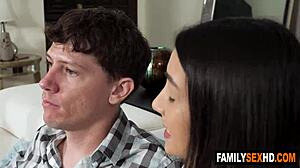 Dude, my teen stepsis sucks my cock just to snag the TV remote!