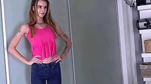 skinny czech babe endures primitive hardcore boning in casting