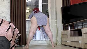 mature bbw myth's fat ass stretched wide by hard cock deep anal insertion and pounding