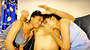 Uttaran20 cuckolds wife with cowgirl doggy sex cum on ass FFM