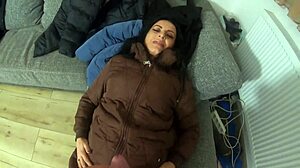 Milfycalla's Taboo Pee Shower and Farting Tease on New Jacket