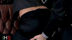 Old Man Pounds Beautiful Brunette's Tight Ass!