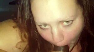 amy gives me sloppy titty head in casual blow