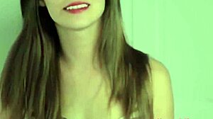 Skinny brunette craves dildo fingering and big cock suck