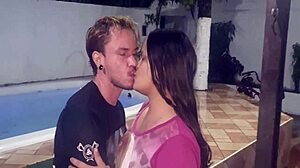 German tattoo guy kisses latina paty bumbum in club challenge