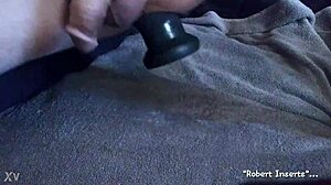 Her huge dildo insertion stretches ass wide pt 2