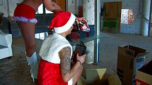 Santa crashes the basement orgy with babes sucking cock! 🎅🍆💦