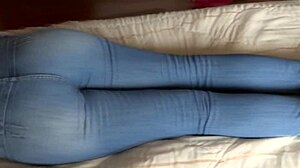 Wife fingers hairy pussy while pleasing horny stepson voyeur style