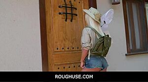 Busty Blonde Kitty Drilled Rough Outdoors by Dude!