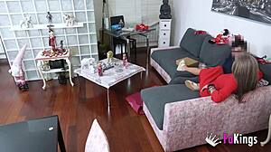 Colombian milf Vanessa roughly deflowers 18-year-old Nico's virgin cock first time