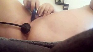 BbW Stuffs Inflatable Plug Deep for Gaping Squirt Orgasm