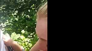 cute tinder blonde slurps cock outdoors pov girlfriend style