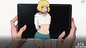 Femboy anal cumshot handjob close-up, what next?