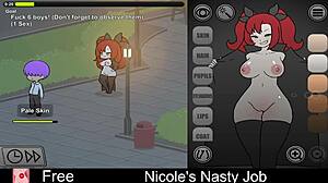 Nicole's nasty interactive game gets wildly erotic!