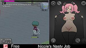 Nicole's nasty interactive game gets wildly erotic!