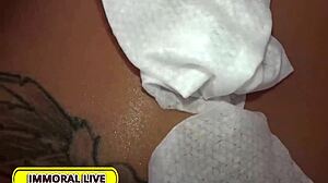 Rachele Richey gags deep on two monster cocks while teasing balls in my wild threesome pounding