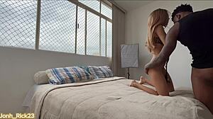 imagine this huge black cock barebacking the skinny brazilian whore's tight holes?