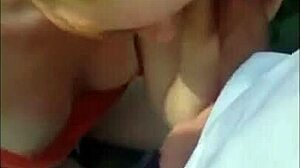 cute tinder blonde slurps cock outdoors pov girlfriend style