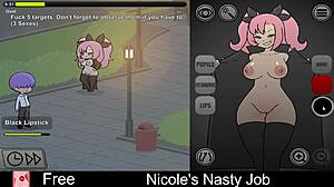 Nicole's nasty interactive game gets wildly erotic!
