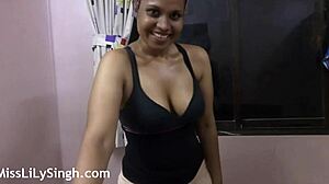 lily's sexy tamil maid act sparks dirty hindi house cleaning heat!
