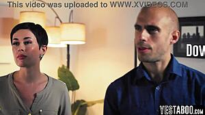 boss tricks assistant into fucking her huge dick husband office kink