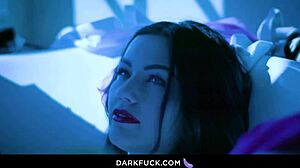 dirty brunette nurse with small tits rides black monster cock in hospital