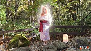 Sweetie fox kitsune busty onsen creampie fuck