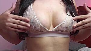 Colombian Big Natural Tits Tease With Erect Nipples Horny