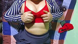 beautiful indian college girl rides boyfriend's cock tight