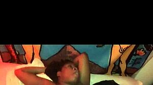 imagine those pretty ebony toes up while bbc stretches her juicy tits