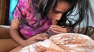 Beautiful bengali babe takes boyfriend's monster cock doggystyle hard?