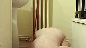 Milf slave eats from dog bowl humiliated with buttplug dirty talk pov