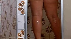 Amateur flashing big ass while getting ready for first job