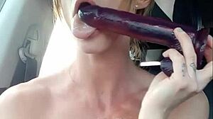 big tits bouncing free in public car nudity thrill