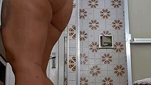 Amateur flashing big ass while getting ready for first job