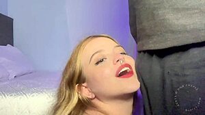 Petite stepsis nerd spits and gags on cock for ex's pov blowjob