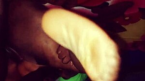 amateur ebony milf bends over for big cock in her chocolate pussy doggystyle