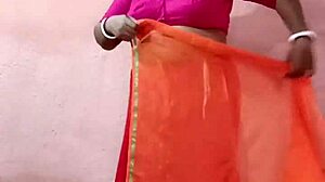 saree clad chubby indian bbw curves tease in homemade beauty showcase