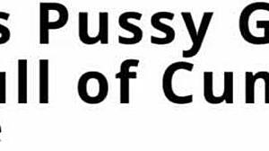 Aria Nicole's Pussy Shocked Blasted with Cum Closeup