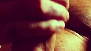 warming up huge homemade cock solo handjob before work