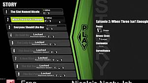 Nicole's nasty interactive game gets wildly erotic!