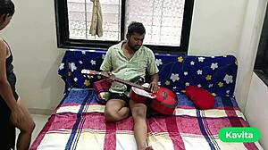 Desi Indian Couple Kavita Kisses And Fucks Passionately At Home