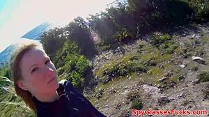 Doggystyled Outdoor Amateur Teen Cummed on Ass POV