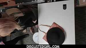 hot thief grandstepmom and grandstepdaughter fucked hard in garage by disgustedgirl