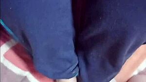 Stacy milf footjobs stepson jizzing her kinky bare feet