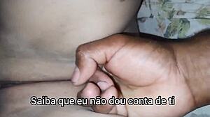 Brazilian amateur taunts American guy for failing to make her cum calling him a cuckold